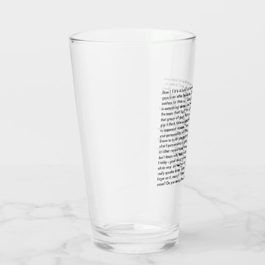 Bob Super Long Question Pint Glas (Rechts)