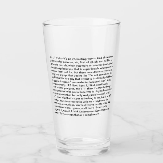 Bob Super Long Question Pint Glas (Vorderseite)