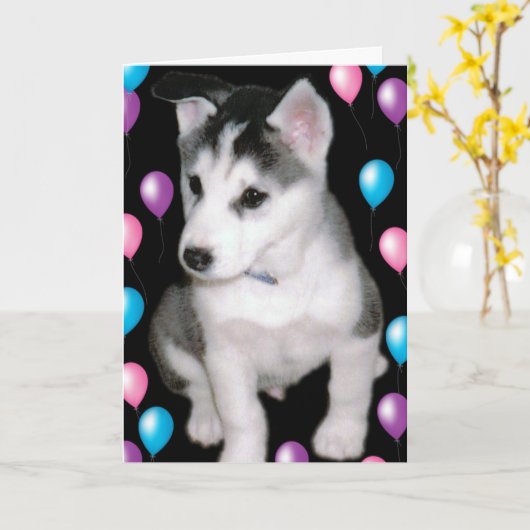 Bob und Ballone Karte (Gelbe Blume)