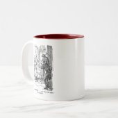 Bob und kleiner Tim (mit Text) Zweifarbige Tasse (Vorderseite Links)