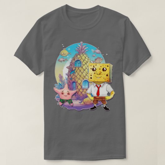 Bob und Patrick realistischere Interpretation T-Shirt (Design vorne)