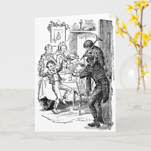 Bob und Tiny Tim Karte (Gelbe Blume)