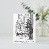 Bob und Tiny Tim (mit Text) Postkarte (Stehend Vorderseite)