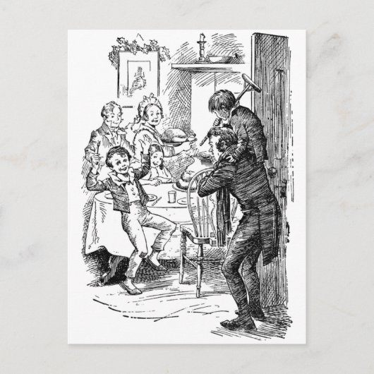 Bob und Tiny Tim Postkarte (Vorderseite)