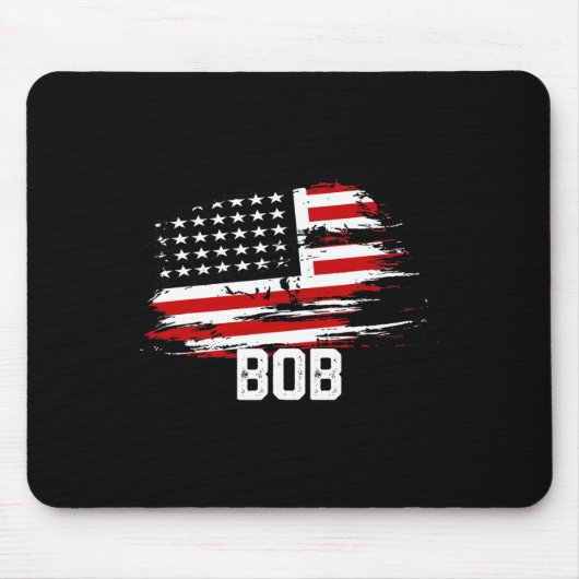 Bob USA Flagge Personalisiert 4. Juli Bob Mousepad (Vorne)