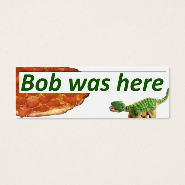 Bob war hier - Pizza-Karte (Vorderseite)