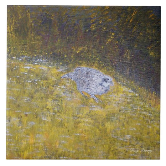 Bob-Weiß-Wachteln Fliese (Vorderseite)