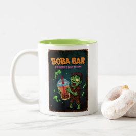 Boba Bar – Das Lieblingsgetränk der Untoten! Kaffe Zweifarbige Tasse