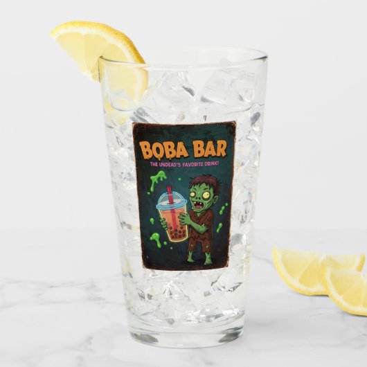 Boba Bar – The Undead’s Favorite Drink! Glass Cup Glas (Vorderseite Ice)
