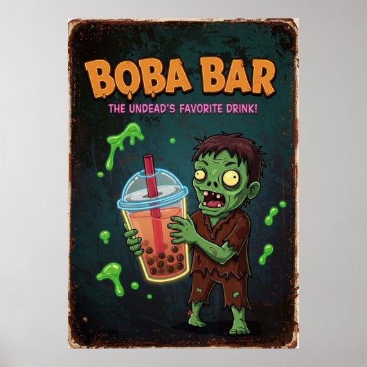 Boba Bar – The Undead’s Favorite Drink! Poster (Vorne)