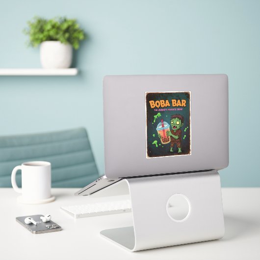 Boba Bar – The Undead’s Favorite Vinyl Sticker (Laptop auf Schreibtisch)