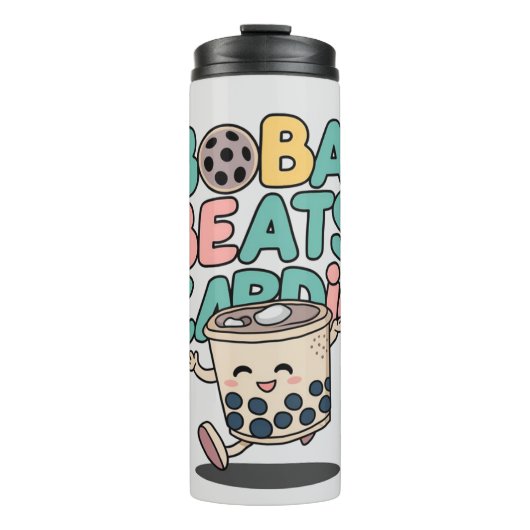 Boba Beats Cardio lustig Thermosbecher (Vorderseite)