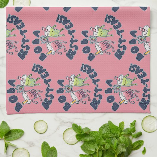 Boba Best-Teas! Geschirrtuch (Gefaltet)