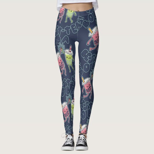 Boba Best-Teas! Leggings (Vorderseite)