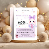 Boba Birthday Invitation | Cute Spooky BOO-BA Part