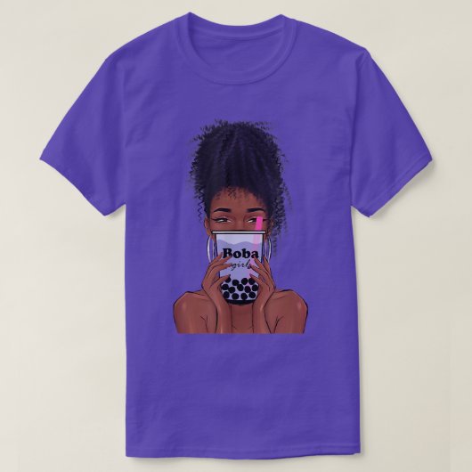 Boba Black Girl Bubble Tee Anime Kawaii Niedlich B (Design vorne)