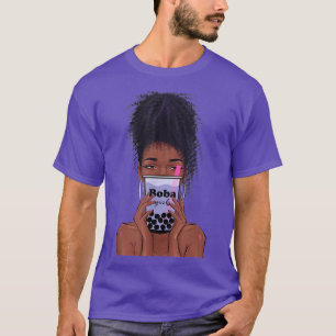 Boba Black Girl Bubble Tee Anime Kawaii Niedlich B