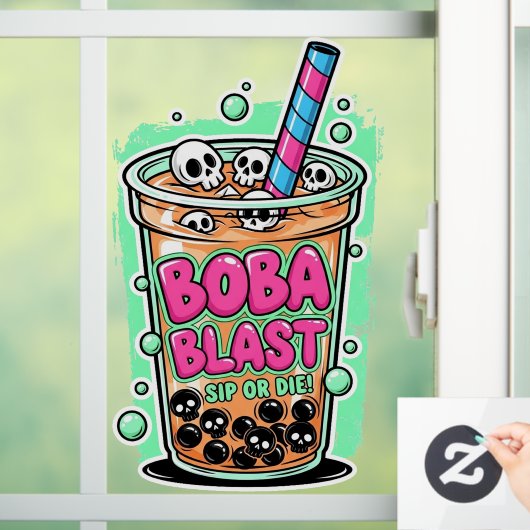 Boba Blast – Schluck oder stirb! Fensteraufkleber (Zuhause)