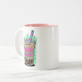 Boba Blast – Sip or Die! Coffee Mug Zweifarbige Tasse (Vorderseite Links)