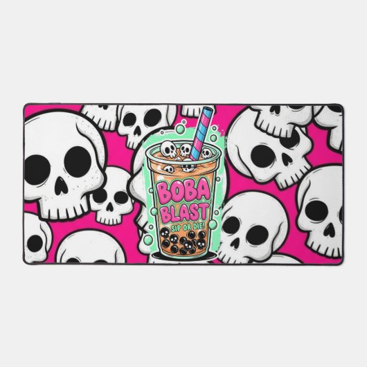 Boba Blast – Sip or Die! Desk Mat Schreibtischunterlage (Vorderseite)