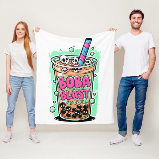 Boba Blast – Sip or Die! – Fleece Blanket (Beispiel)