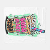Boba Blast – Sip or Die! – Fleece Blanket (Vorderseite (Horizontal))