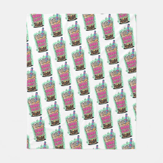 Boba Blast – Sip or Die! Fleece Blanket (Vorderseite)