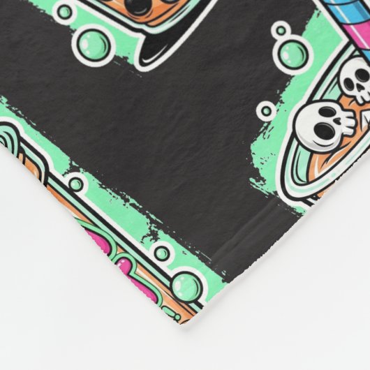 Boba Blast – Sip or Die! Fleece Blanket (Ecke)