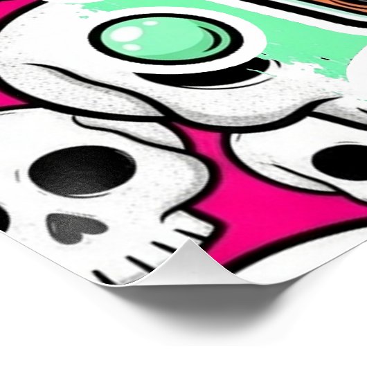 Boba Blast – Sip or Die! Glossy Poster (Ecke)