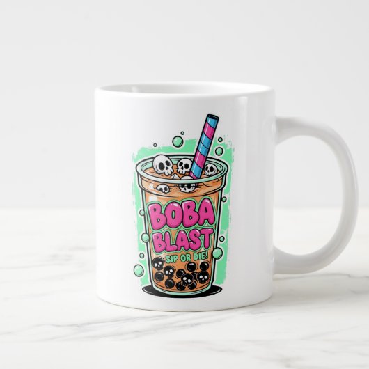 Boba Blast – Sip or Die! Jumbo Specialty Mug Jumbo-Tasse (Rechts)