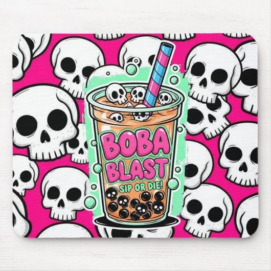 Boba Blast – Sip or Die! Mousepad (Vorne)