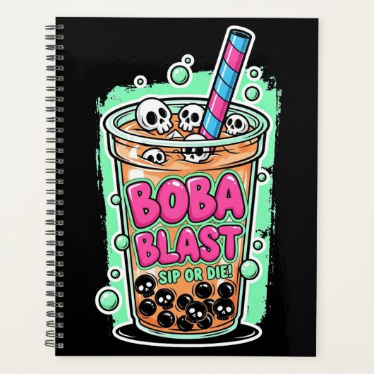 Boba Blast – Sip or Die! Planner Planer (Vorderseite)