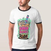 Boba Blast – Sip or Die! Ringer T-Shirt (Vorderseite)