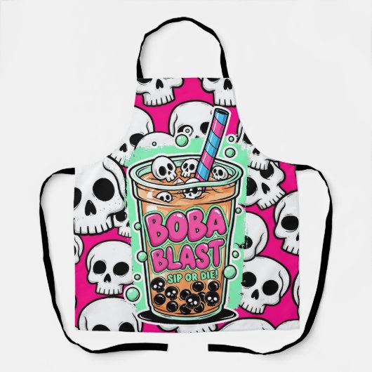 Boba Blast – Sip or Die! Schürze (Vorderseite)