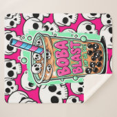 Boba Blast – Sip or Die! Sherpa Blanket Sherpadecke (Vorderseite (Horizontal))