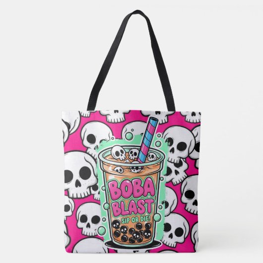 Boba Blast – Sip or Die! Tote Bag Tasche (Vorderseite)