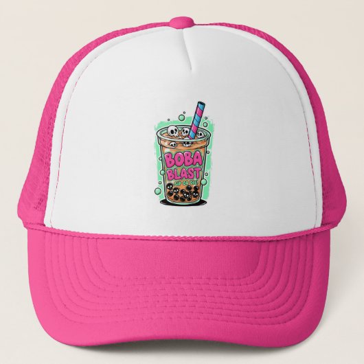 Boba Blast – Sip or Die! Truckerkappe (Vorderseite)