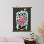 Boba Blast – Sip or Die!  Wandteppich Mit Holzrahmen (Schlafzimmer)