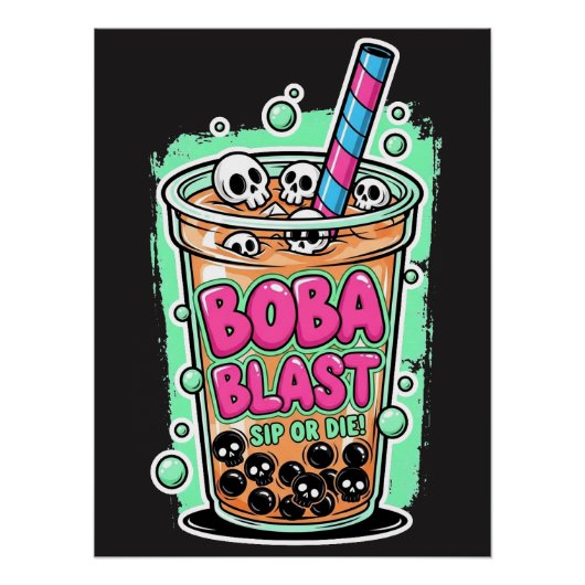Boba Blast – Trinke oder stirb! Glänzendes Poster (Vorderseite)