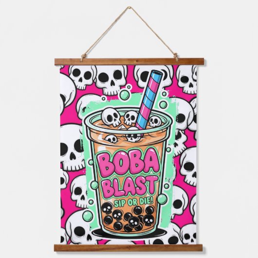 Boba Blast – Trinke oder stirb! Wandteppich Mit Holzrahmen (Vorderseite)