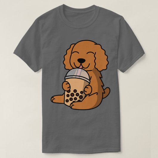 Boba Bubble Milk Tee Cocker Spaniel Hunde Premium (Design vorne)