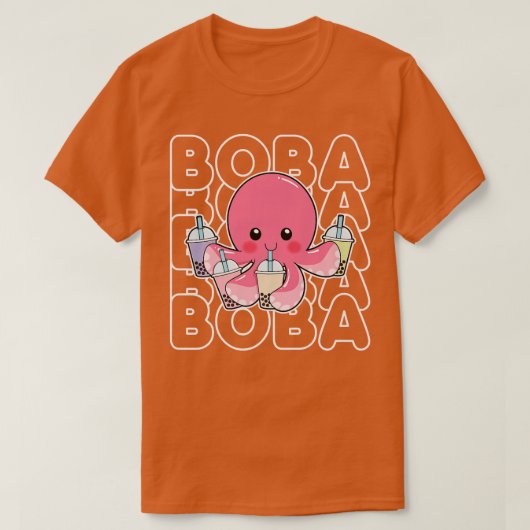 Boba Bubble Milk Tee Kawaii Octopus Pink Teens Gir (Design vorne)