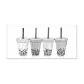 Boba Bubble Tapioca Pearl Milk Tee Drinks Feinschm Gummistempel (Prägung)