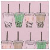 Boba Bubble Tapioca Pearl Milk Tee Drinks Feinschm Stoff (Nahaufnahme)