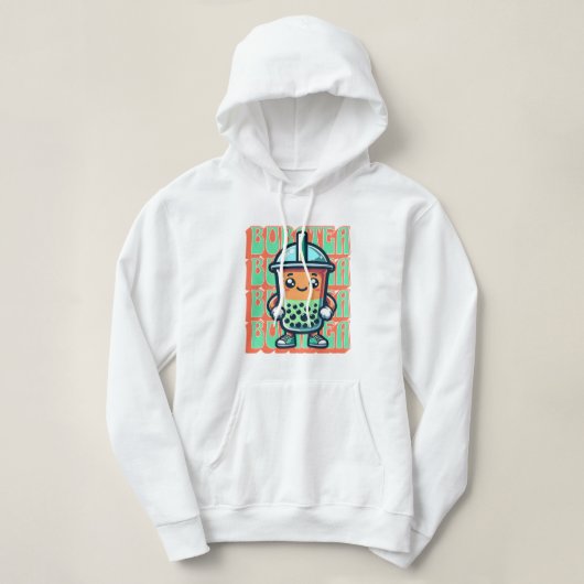 Boba Bubble Tea Kawaii Niedlicher Cartoon Hoodie (Design vorne)