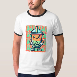 Boba Bubble Tea Kawaii Niedlicher Cartoon T-Shirt