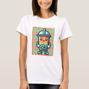 Boba Bubble Tea Kawaii Niedlicher Cartoon T-Shirt