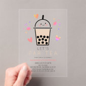 Boba Bubble Tea Party Par-tea 1st Birthday Acryleinladungen (Insitu (Handheld))