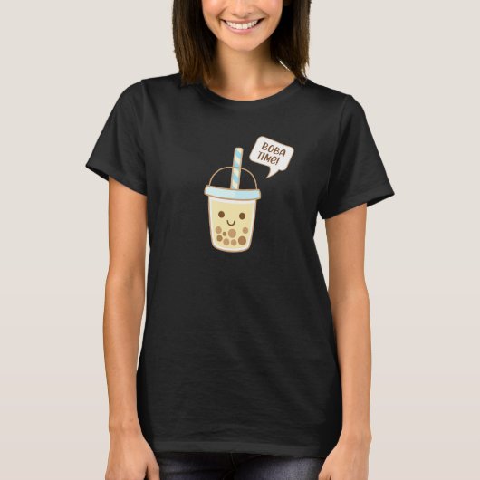 Boba Bubble Tea Time T-Shirt (Vorderseite)
