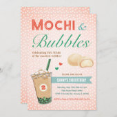 Boba Bubble Tee Ice Creme 2. Kindergeburtstag Einladung (Vorne/Hinten)
